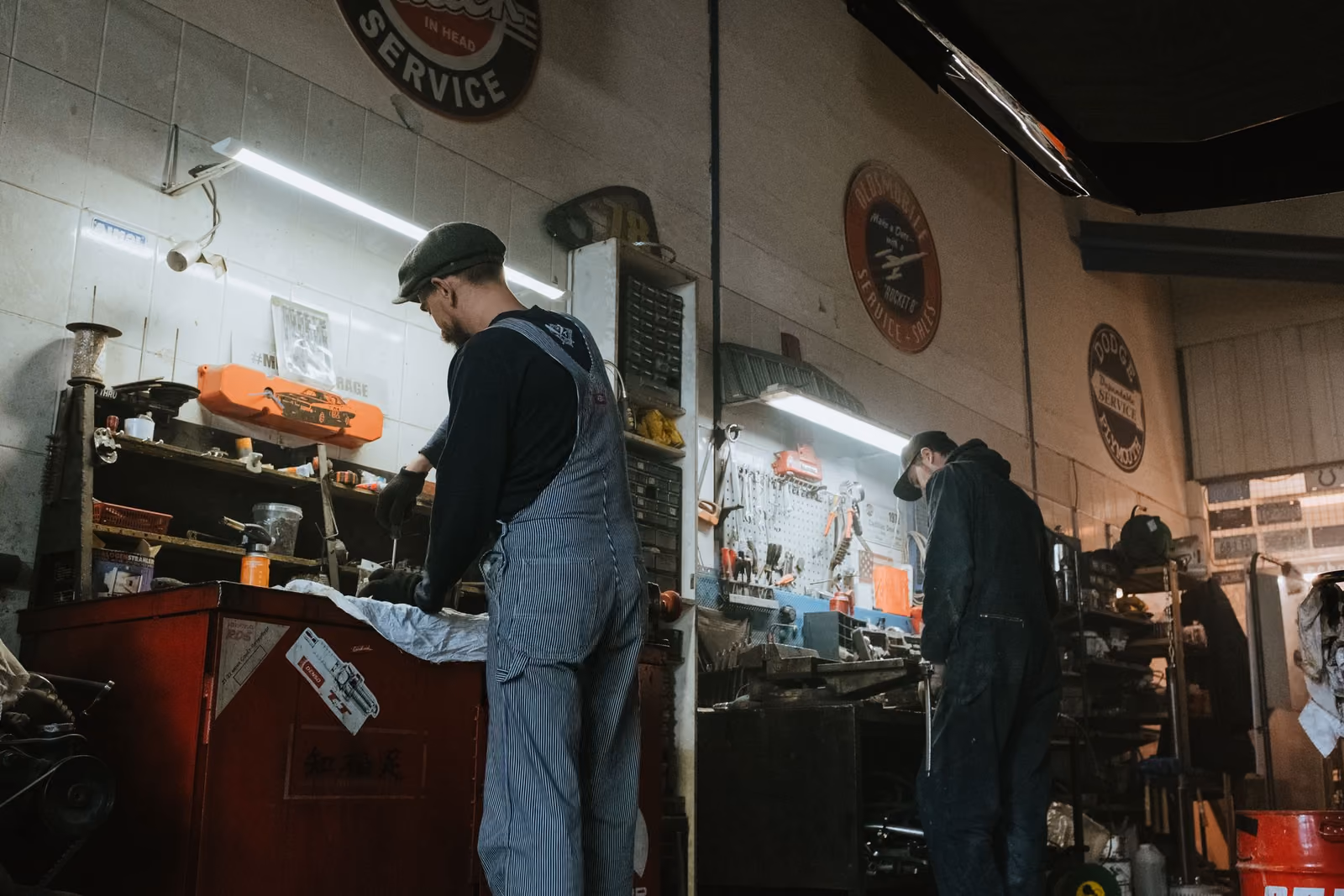 At work in the shop